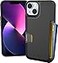 Smartish iPhone 14 Wallet Case Wallet Slayer Vol 1 Slim Protective Credit Card Holder Drop Tested Hidden Credit Card Slot Cover for Apple iPhone 14 Black Tie Affair
