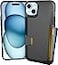 Smartish iPhone 15 Plus Wallet Case Wallet Slayer Vol 1 Slim Protective Credit Card Holder Drop Tested Hidden Credit Card Slot Cover for Apple iPhone 15 Plus Black Tie Affair