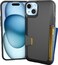 Smartish iPhone 15 Plus Wallet Case Wallet Slayer Vol 1 Slim Protective Credit Card Holder Drop Tested Hidden Credit Card Slot Cover for Apple iPhone 15 Plus Black Tie Affair