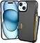 Smartish iPhone 15 Wallet Case Wallet Slayer Vol 1 Slim Protective Credit Card Holder Drop Tested Hidden Credit Card Slot Cover for Apple iPhone 15 Black Tie Affair