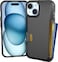 Smartish iPhone 15 Wallet Case Wallet Slayer Vol 1 Slim Protective Credit Card Holder Drop Tested Hidden Credit Card Slot Cover for Apple iPhone 15 Black Tie Affair