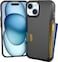 Smartish iPhone 15 Wallet Case Wallet Slayer Vol 1 Slim Protective Credit Card Holder Drop Tested Hidden Credit Card Slot Cover for Apple iPhone 15 Black Tie Affair
