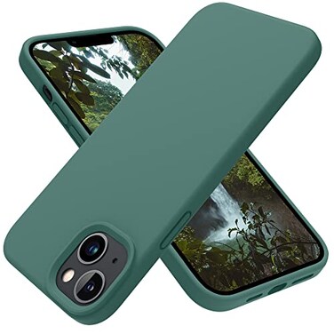 OTOFLY Designed for iPhone 14 Plus Case Silicone Shockproof Slim Thin Phone Case for iPhone 14 Plus 67 inch Pine Green