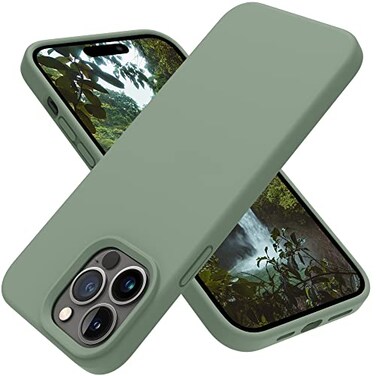 OTOFLY Designed for iPhone 14 Pro Max Case Silicone Shockproof Slim Thin Phone Case for iPhone 14 Pro Max 67 inch Calke Green