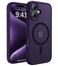 CAHEJILU Magnetic for iPhone 16 CaseCompatible with MagSafeMilitary Grade Drop Protection AntiFingerprint Translucent Matte Shockproof Protective Case for iPhone 16 Phone Case 61Deep Purple