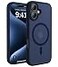 CAHEJILU Magnetic for iPhone 16 CaseCompatible with MagSafeMilitary Grade Drop Protection AntiFingerprint Translucent Matte Shockproof Protective Case for iPhone 16 Phone Case 61Deep Blue