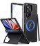Waldeng for Samsung Galaxy Z Fold 7 Case Compatible with MagSafe Hidden Kickstand 9H Screen Protector S Pen Slot Hinge Protection Shockproof for Z Fold 7 Blackno Pen