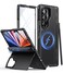 Waldeng for Samsung Galaxy Z Fold 7 Case Compatible with MagSafe Hidden Kickstand 9H Screen Protector S Pen Slot Hinge Protection Shockproof for Z Fold 7 Blackno Pen