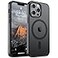 SUPFINE Magnetic for iPhone 13 Pro Case Compatible with MagSafe Military Grade Drop Protection Translucent Matte Shockproof Phone CaseBlack
