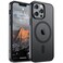 SUPFINE Magnetic for iPhone 13 Pro Case Compatible with MagSafe Military Grade Drop Protection Translucent Matte Shockproof Phone CaseBlack