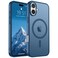 SUPFINE Magnetic for iPhone 16 Plus CaseCompatible with MagSafe Military Grade Drop Protection Slim Translucent Matte Shockproof with AntiFingerprint Phone CaseDeep Blue