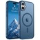 SUPFINE Magnetic for iPhone 16 Plus CaseCompatible with MagSafe Military Grade Drop Protection Slim Translucent Matte Shockproof with AntiFingerprint Phone CaseDeep Blue