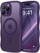 CAPRARO Cute for iPhone 14 Pro Max Case Compatible with MagSafe Curly Wave Edge Full Camera Protection 14 FT Drop Protection Magnetic Phone Case for 14 Pro Max 67 Inch Deep Purple
