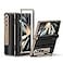 karenDon for Samsung Galaxy Z Fold 4 Phone Case Luxury Premier Genuine LeatherFull Body Hinge ProtectionBuiltin Screen ProtectorKickstand Drop Proof Protective Cover for Z Fold4 Black