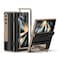karenDon for Samsung Galaxy Z Fold 4 Phone Case Luxury Premier Genuine LeatherFull Body Hinge ProtectionBuiltin Screen ProtectorKickstand Drop Proof Protective Cover for Z Fold4 Black