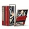 karenDon for Samsung Galaxy Z Fold 4 Phone Case Luxury Premier Genuine LeatherFull Body Hinge ProtectionBuiltin Screen ProtectorKickstand Drop Proof Protective Cover for Z Fold4 Red