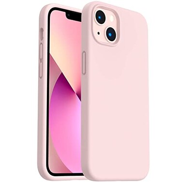 ORNARTO Shockproof Liquid Silicone Designed for iPhone 13 Case Gel Rubber AntiShock Cover Case Drop Protection 61inchChalk Pink