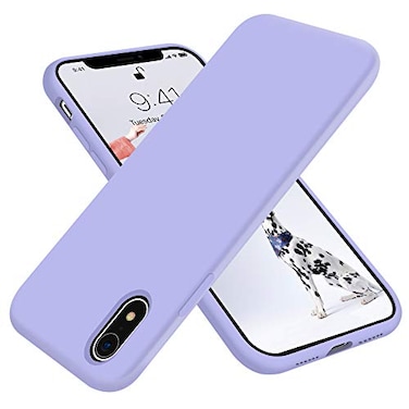 OTOFLY Compatible with iPhone XR Case 61 inchSilky and Soft Touch Series Premium Soft Liquid Silicone Rubber FullBody Protective Bumper Case for iPhone XR Light Purple