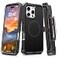 TUTUKII for iPhone 16 Pro Max Case with Belt Clip Holster AntiShock AntiSlip Compatible with MagSafe 3Layer Drop Protection Heavy Duty Magnetic Phone Case Cover for16 Pro Max 69 Black