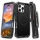 TUTUKII for iPhone 16 Pro Max Case with Belt Clip Holster AntiShock AntiSlip Compatible with MagSafe 3Layer Drop Protection Heavy Duty Magnetic Phone Case Cover for16 Pro Max 69 Black