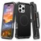 TUTUKII for iPhone 16 Pro Max Case with Belt Clip Holster AntiShock AntiSlip Compatible with MagSafe 3Layer Drop Protection Heavy Duty Magnetic Phone Case Cover for16 Pro Max 69 Black