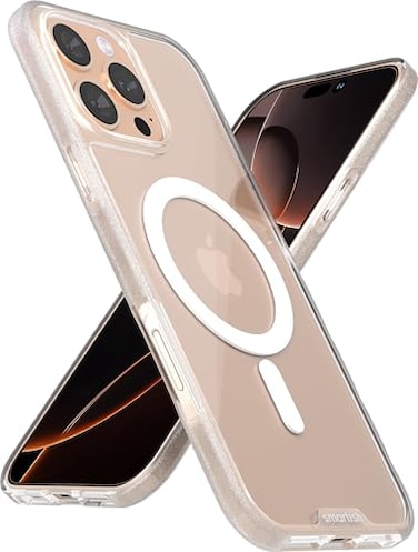 Smartish iPhone 16 Pro Max Magnetic Case Gripmunk Compatible with MagSafe Lightweight Protective Slim Thin Grip Cover with Microfiber Lining for Apple iPhone 16 Pro Max Clearly Clear