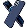 ORNARTO Compatible with iPhone 12 Case Compatible with iPhone 12 Pro Case Slim Liquid Silicone 3 Layers Full Covered Soft Gel Rubber Phone Case Cover 61 inchNavy Blue