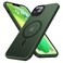 Faiono Magnetic for iPhone 13 Case iPhone 14 Case for MagSafe 10FT Military Grade Protective Slim Translucent Matte Back Silicone Edge for iPhone 13 iPhone 14 Phone Case 61 Alpine Green