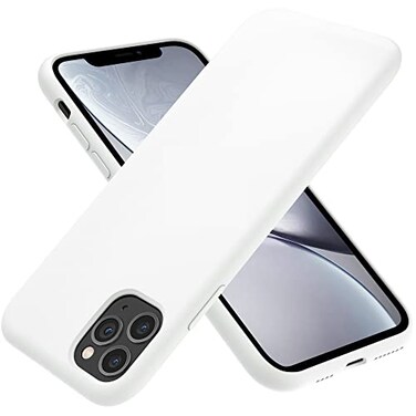 OTOFLY Compatible with iPhone 11 Pro Max CaseUltra Slim Fit iPhone Case Liquid Silicone Gel Cover with Full Body Protection AntiScratch Shockproof Case White