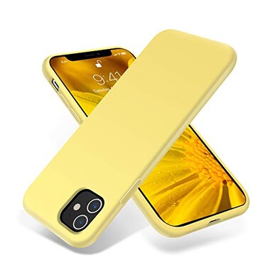 OTOFLY Compatible with iPhone 11 CaseUltra Slim Fit iPhone Case Liquid Silicone Gel Cover with Full Body Protection AntiScratch Shockproof Case Yellow