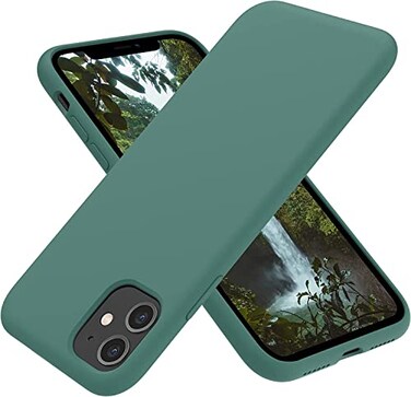 OTOFLY for iPhone 11 Case Phone Case 11Slim Shockproof AntiFingerprint AntiScratch Microfiber Lining Protective Cover Compatible with iPhone 11 61 inch Pine Green