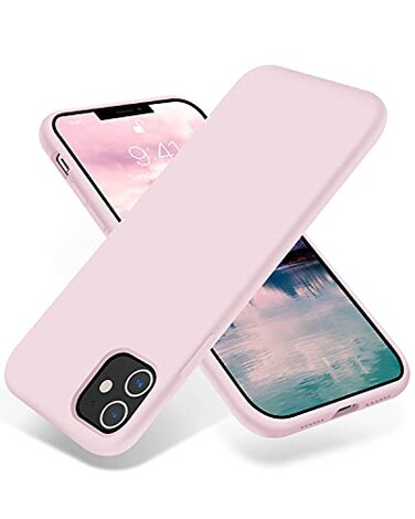 OTOFLY Compatible with iPhone 11 CaseUltra Slim Fit iPhone Case Liquid Silicone Gel Cover with Full Body Protection AntiScratch Shockproof Case Ice Pink