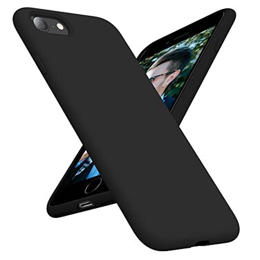 OTOFLY Case for iPhone SE 32 20222020 Edition iPhone 8 and iPhone 7 47Inch Silicone Shockproof Slim Thin Cover Black