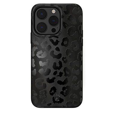 VELVET CAVIAR Black Leopard Cheetah Print Phone Case for iPhone 14 Pro Compatible with MagSafe 10ft Drop Tested