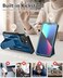 SOiOS for iPhone 131415 Phone Case for iPhone 16e Protective Cover with Builtin Kickstand Heavy Duty Military Grade Hard Protection Shock Proof Durable DualLayer Design Blue