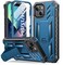 SOiOS for iPhone 131415 Phone Case for iPhone 16e Protective Cover with Builtin Kickstand Heavy Duty Military Grade Hard Protection Shock Proof Durable DualLayer Design Blue