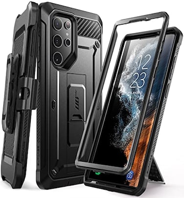 SUPCASE Unicorn Beetle Pro Case for Samsung Galaxy S22 Ultra 68 inch 5G Heavy Duty Protective Case Without Screen Protector with Belt Clip and Stand 2022 Edition Black