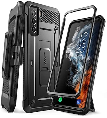 SUPCASE for Samsung Galaxy S22 Case with Stand Unicorn Beetle Pro Builtin BeltClip Heavy Duty FullBody Dual Layer Rugged Kickstand Shockproof Protective Phone Case for Galaxy S22 Black