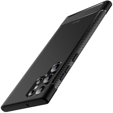 JETech Slim Fit Case for Samsung Galaxy S22 Ultra 5G 68Inch Thin Phone Cover with ShockAbsorption and Carbon Fiber Design Black