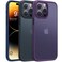 TORRAS Shockproof for iPhone 14 Pro Case 3X MilitaryGrade Drop Tested Slim Silky Feel Translucent Hard Back with Silicone Protective AntiFingerprint AntiScratch Phone Case Guardian Black