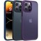 TORRAS Shockproof for iPhone 14 Pro Case 3X MilitaryGrade Drop Tested Slim Silky Feel Translucent Hard Back with Silicone Protective AntiFingerprint AntiScratch Phone Case Guardian Black
