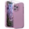 SURPHY Designed for iPhone 14 Pro Case with Screen Protector Camera Protection Soft Microfiber Lining Liquid Silicone Phone Case Lilac Purple