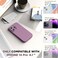 SURPHY Designed for iPhone 14 Pro Case with Screen Protector Camera Protection Soft Microfiber Lining Liquid Silicone Phone Case Lilac Purple