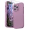 SURPHY Designed for iPhone 14 Pro Case with Screen Protector Camera Protection Soft Microfiber Lining Liquid Silicone Phone Case Lilac Purple