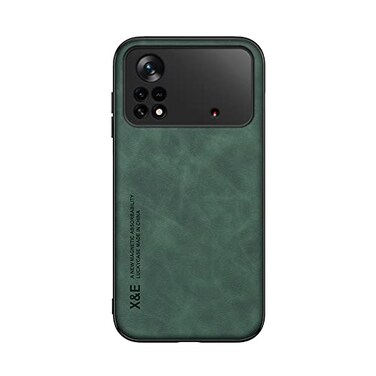 Kepuch Silklike Case for Xiaomi Poco X4 Pro 5G Cover Bumper Builtin Metal Plate for Xiaomi Poco X4 Pro 5G Green