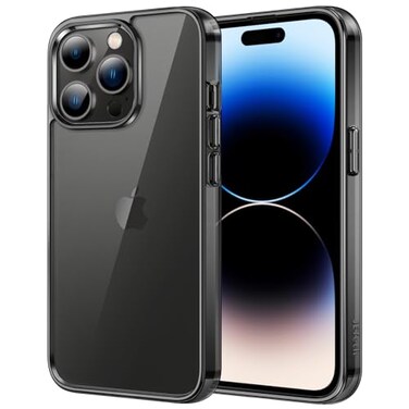 JETech Case for iPhone 14 Pro Max 67Inch NonYellowing Shockproof Phone Bumper Cover AntiScratch Clear Back Black