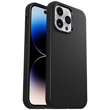 OtterBox iPhone 14 Pro Max Symmetry Series Case BLACK ultrasleek wireless charging compatible raised edges protect camera screen