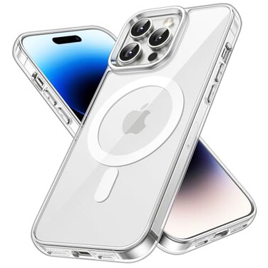JETech Magnetic Case for iPhone 14 Pro 61Inch Compatible with MagSafe Wireless Charging Shockproof Phone Bumper Cover AntiScratch Clear Back Clear