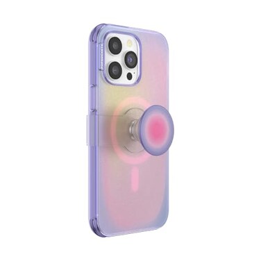 PopSockets iPhone 14 Pro Max Phone Case with MagSafe Wireless Charging Compatible Purple iPhone 14 Pro Max MS Aura