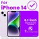 ORNARTO Compatible with iPhone 14 Case 61 Slim Liquid Silicone 3 Layers Full Phone Covered Soft Gel Rubber Case Protective Phone Cover 61 InchPastel Lilac